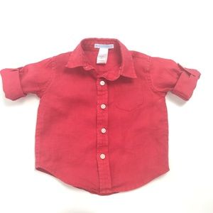 Janie and Jack 100% linen shirt size 3-6 months